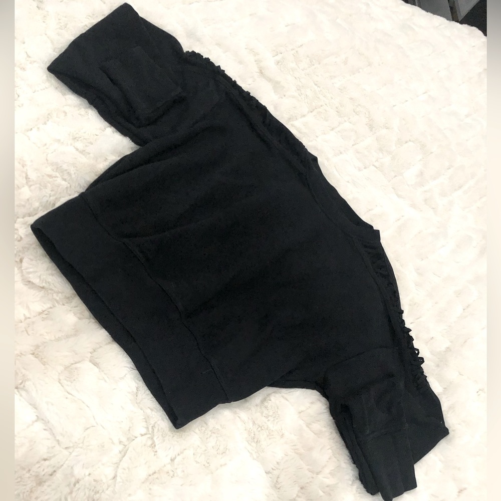 NWOT Nike XSmall Dri-Fit black long sleeve winter sweater with crisscross detail